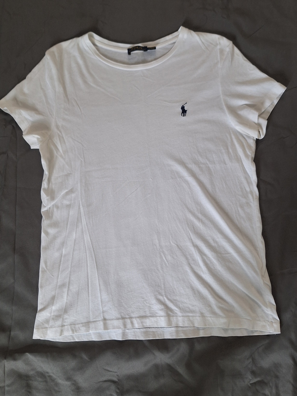 White Polo Ralph Lauren Tee Shirt Women’s Crew Neck Signature Pony Large